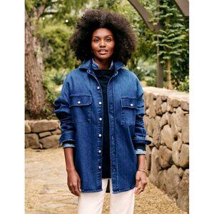 $328 FRANK & EILEEN Mcloghlin Italian Utility Shirt Jacket Dark Size XS/S